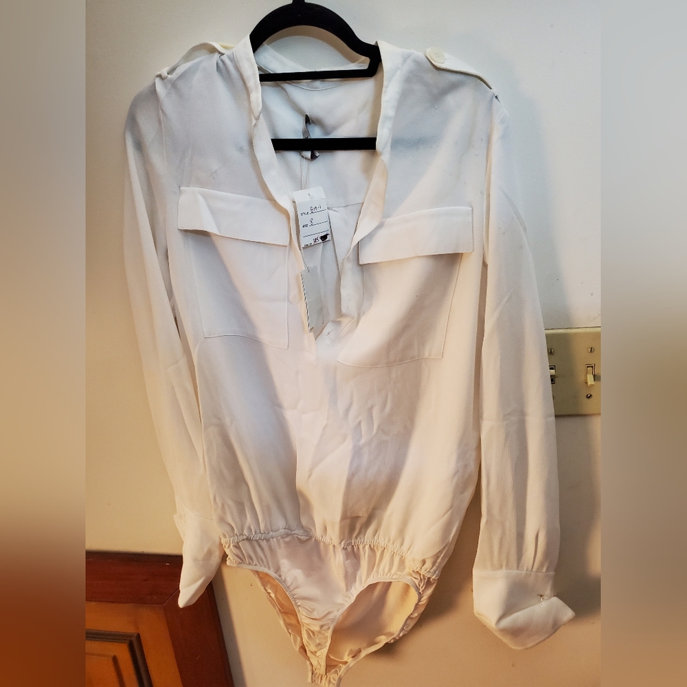 Sz 8 $385 Tibi bodysuit blouse